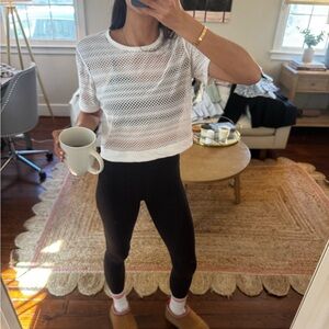 Lululemon White Crochet Top